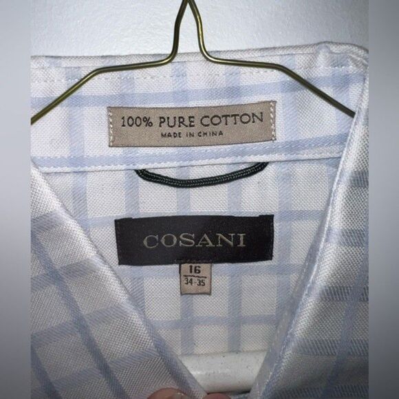 Cosani 100% cotton dress shirt size 16 - Picture 2 of 3